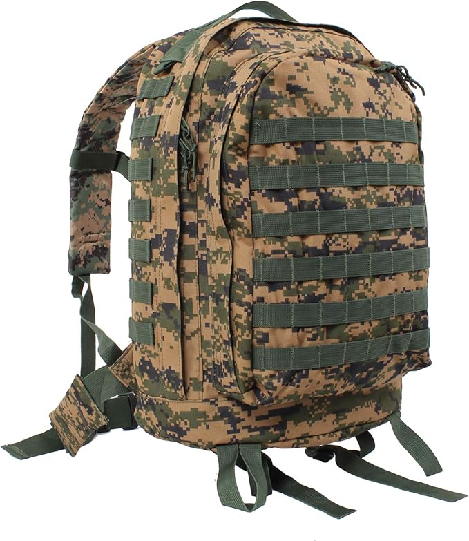 Rothco MOLLE II 3-Day Deployment Pack - Versatile Gear Bag for Extended Excursions Woodland Digital Camo