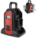 DC 18V to AC 120V Power Inverter Compatible with Milwaukee M18 18V Battery 350W Pure Sine Wave Portable Power Inverter Converter with LCD Display and LED Light 2 Battery Port