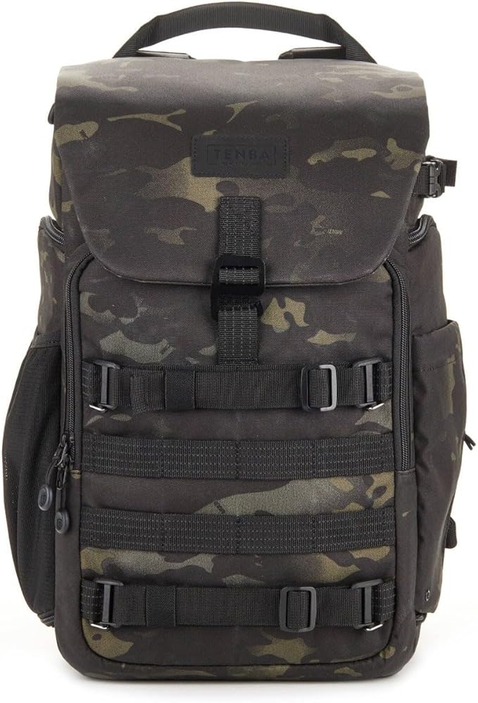 Tenba Axis v2 18L LT Camera Backpack for DSLR and Mirrorless cameras and lenses plus a 14-inch laptop – MultiCam Black (637-767)