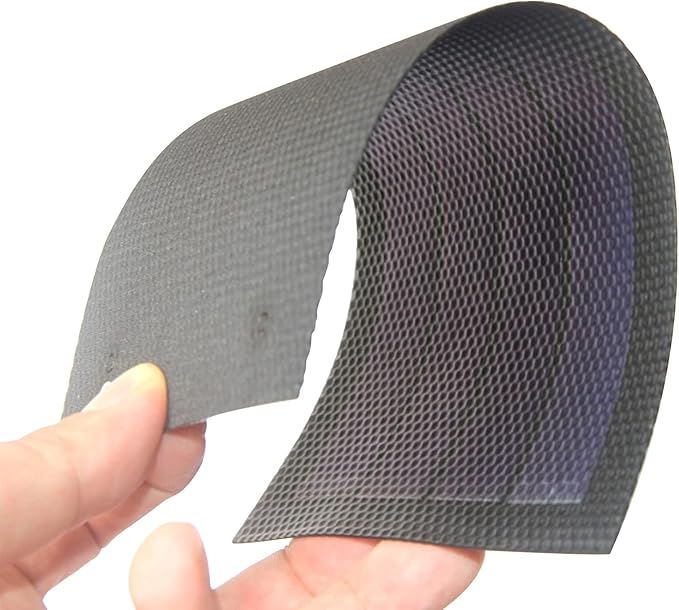 YUHOME 1W 6V Flexible Solar Panel Small Thin Amorphous Silicon Solar Cell DIY Waterproof Camping Portable Power Solar Panel Compatible for Light Fan Garden Pump Black