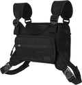 Wolf Tactical Men Chest Pack - Lightweight Running Vest Water Resistant Black