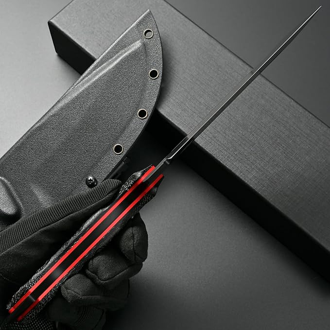 Eafengrow EF154 Fixed Blade Knife Nitro-V Stainless Steel Blade Micarta Handle Full Tang EDC Straight Knife for Outdoor Working Camping