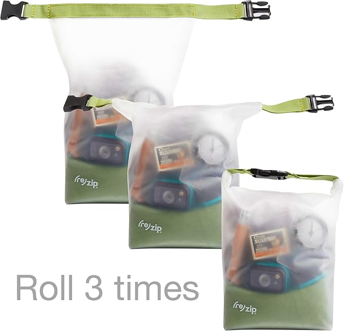 (re)zip Travel Adventure Roll Top Water-Resistant Lightweight Dry Bag | Multi-Purpose Dry or Wet Storage for Travel Swimming Boating &amp Camping