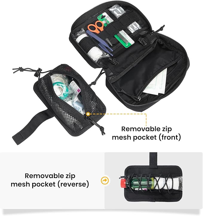 EXCELLENT ELITE SPANKER Tactical First Aid Pouch IFAK Rip Away Molle EMT Pouch Compact Admin Pouch Medical Utility Pouch Emergency Survival Kits for Tactical VestBackpack