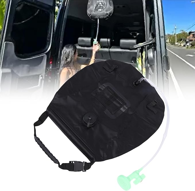Fockety Solar Shower Bag 20L Large Capacity Solar Heating Camping Shower Bag Solar Bath Bag with Switchable Shower Head for Car Outdoor Beach Swimming