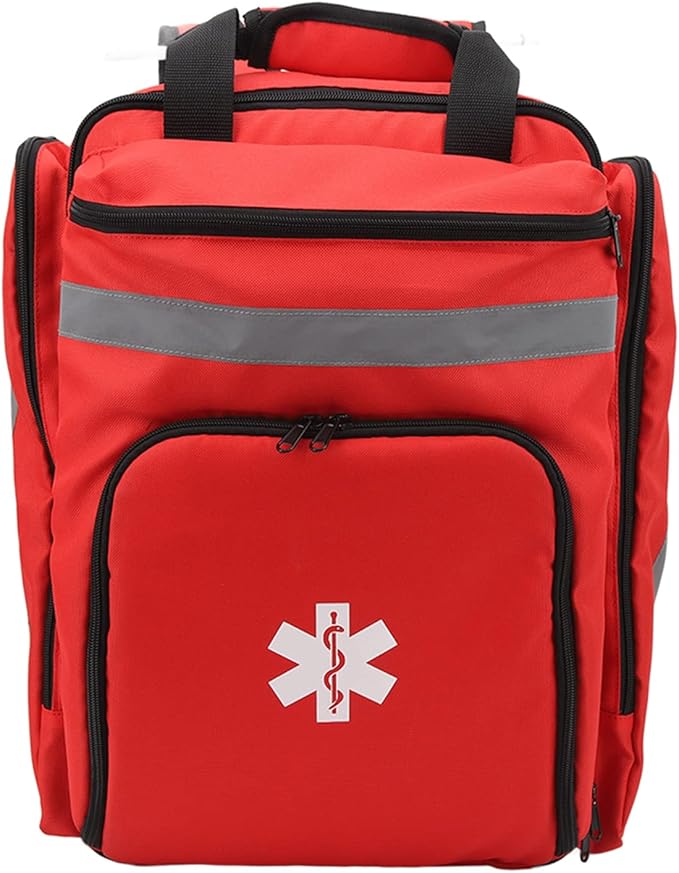 Red Firefighter Bag Large Capacity Responder Bag Sturdy Emergency Medical Backpack for Travel Camping