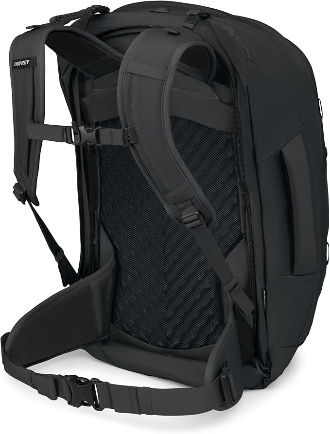 Osprey Farpoint 55L Men's Travel Backpack - Carry On Bag with Personal Item Sized Detachable Daypack Black