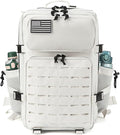25L/45L Tactical Backpack for Women/men School Bag Gym Rucksack with Dual Cup Holder Bags for Womens Hiking Backpacks(45L White)