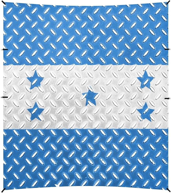 Honduras Flag Honduran National Blue Beach Cabana UPF50+ Lightweight Portable Sun Shelter with Sand Shovel for Camping Picnics Backyard &amp Fishing