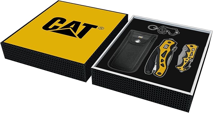 Cat 3 Piece 10-in-1 Multi-Tool Knife and Key Chain Gift Box Set - 240357