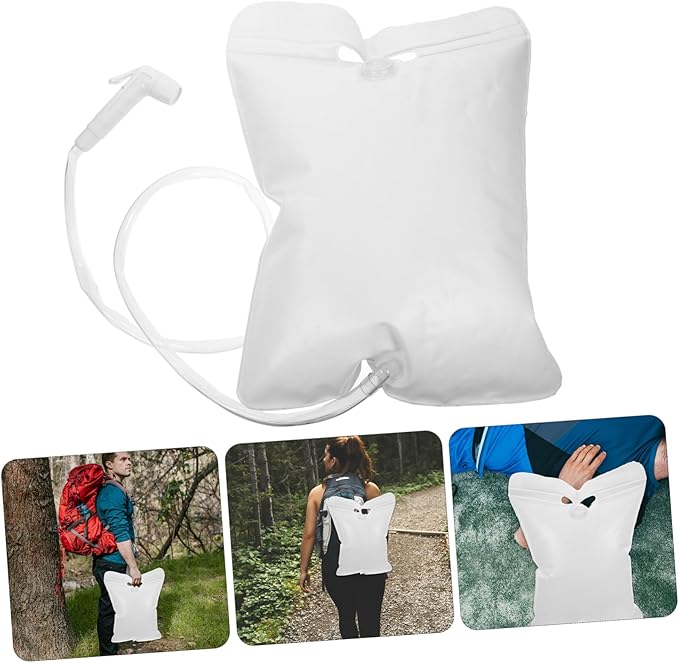 Portable Camping Shower Bag with Water Tube Large Capacity Outdoor Showers for Hiking Trekking and Emergency Use Lightweight Foldable Shower Pouches Material Easy Water Flow Control