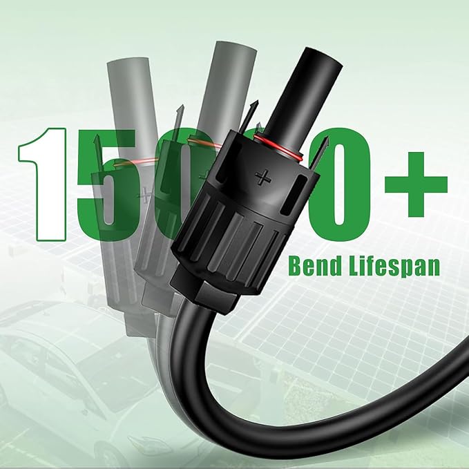 Twin Wire 60 Feet Solar Extension Cable 10AWG with -IP67- Female and Male Connector Bonus Four Pairs of Free Connector Solar Panel Adapter kit Tools (6 Pairs connectors)