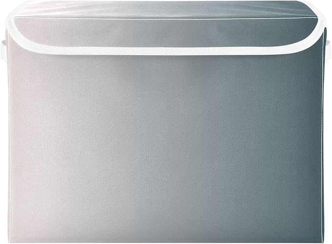 Grey Gradient Storage Bin with Lid Collapsible Blanket Storage Storage Bags for Clothes for School Supply Office Basket