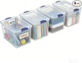 4 Pack 66 Quart (16.5 Gallon) Clear Plastic Storage Bins with Blue Latching Lids Heavy Duty Stackable Organizer Containers for Closet Garage Bedroom Office Home Organization