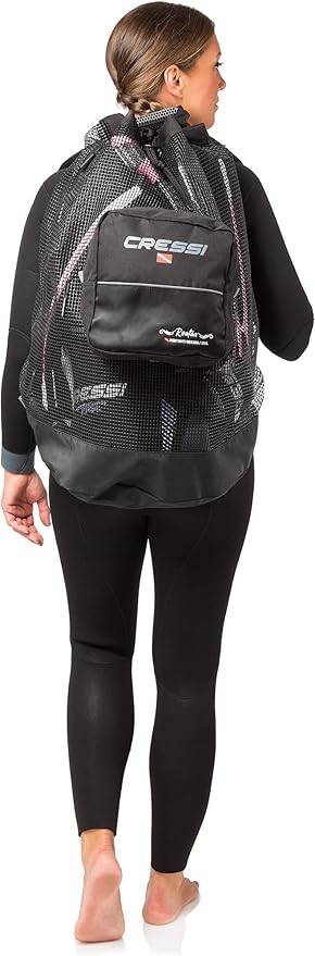 Cressi Heavy Duty Mesh Backpack 90 liters Capacity for Scuba Diving Water Sport Gear | Roatan: designed in Italy