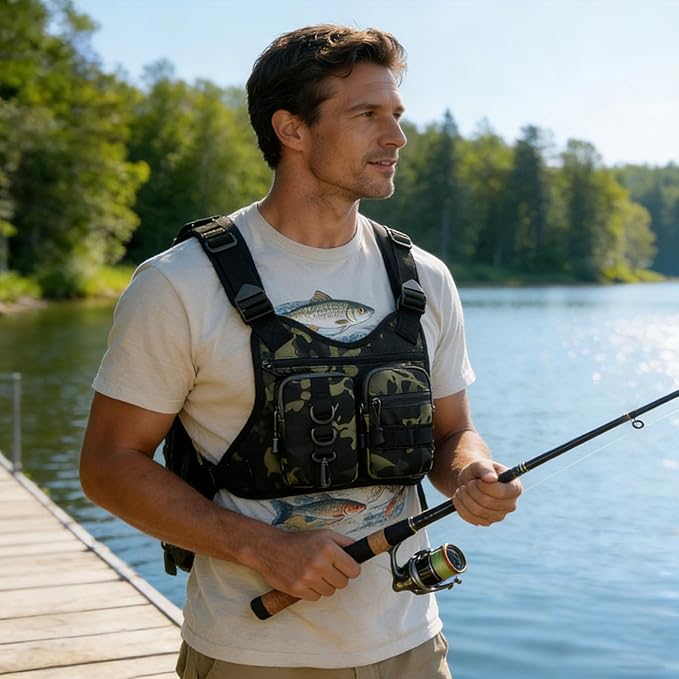 Tactical Chest Pack EDC Chest Bag Utility Molle Chest Rig Pouch with CCW Compartment Adjustable Strap Admin Pouch