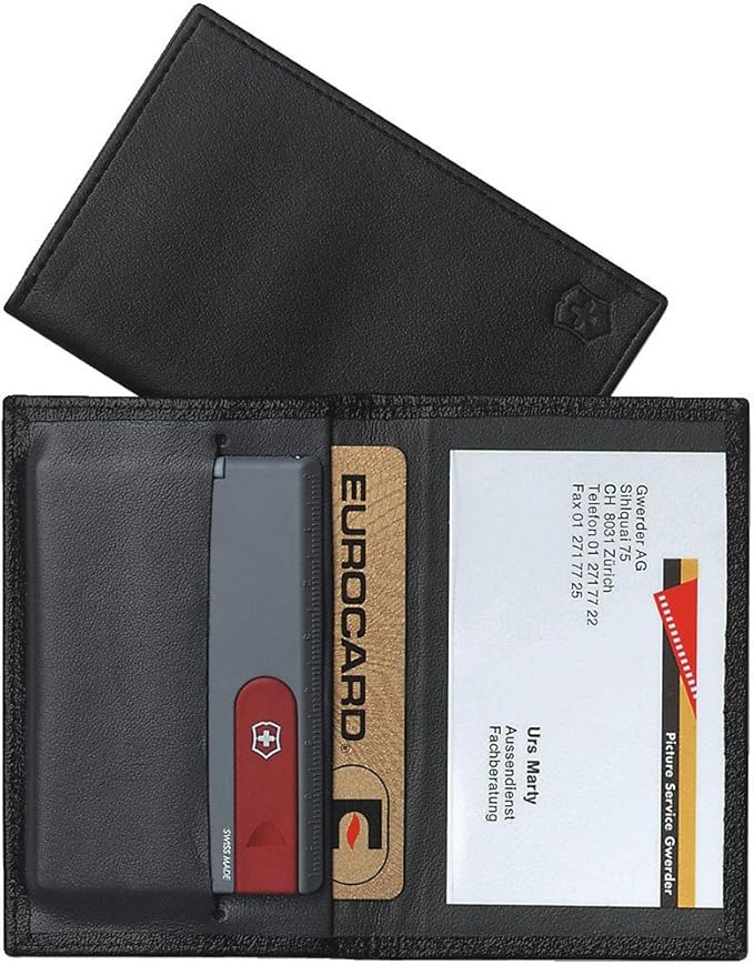 Victorinox 4.0873.V V4.0873.V Pouch for Swisscard of Leather Imitation Black