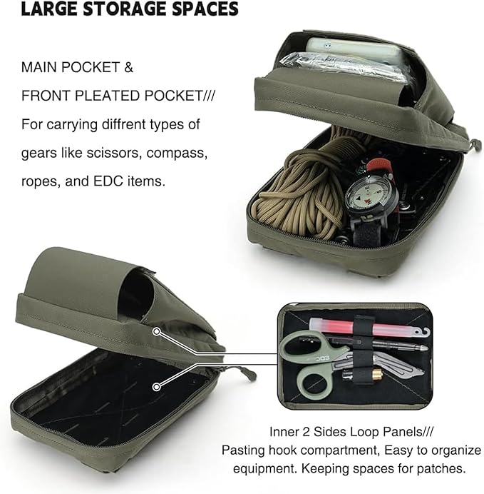 Tactical Dump Pouch MOLLE Accessories Carry Pouches Belt Outdoor Storage Waist Pack for Party Travel Hiking
