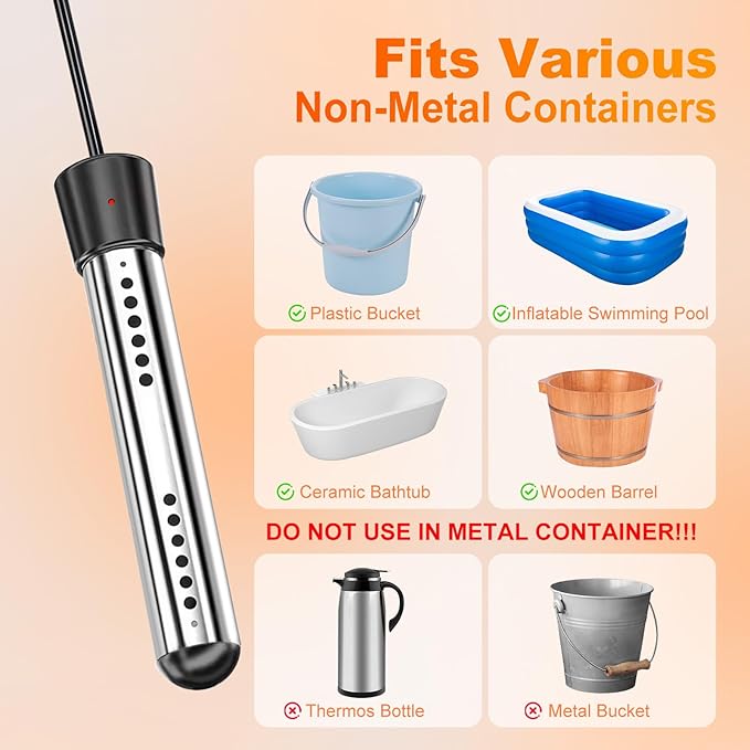 Portable Camping Shower with Heater 6000mAh Rechargeable Portable Shower with 2000W Immersion Heater LED Display Heated Camping Shower for Travel Hiking Car Pet
