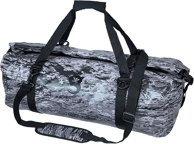 geckobrands Waterproof 50L PVC Duffel – Durable Roll Top Bag for Extreme Conditions
