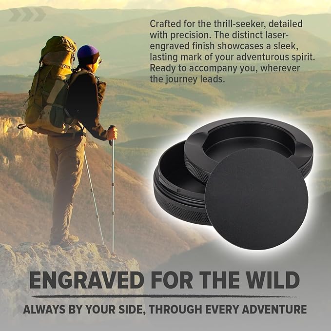 Premium Zyn Metal Can - Waterproof Moisture &amp Odor Proof - Metal Zyn Container - Dip Can Zyn Tin Zyn Holder with Knurled Edges Aluminum Zyn Can &amp Organizer - The Stealth (Black Knurled Ed