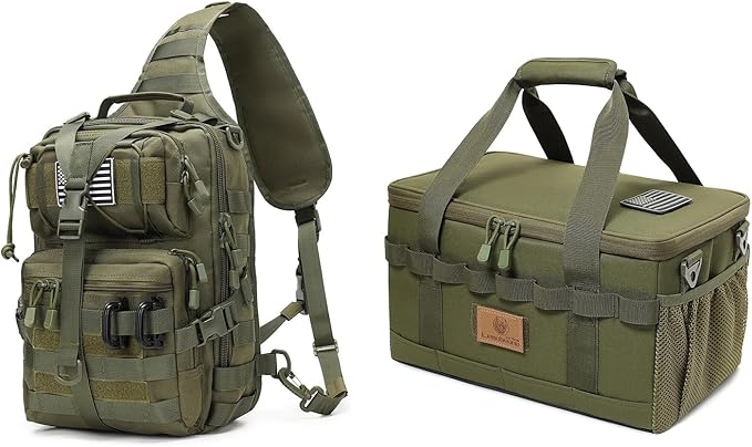 Tactical Sling Backpack and 18L Tactical Camping Storage Bag