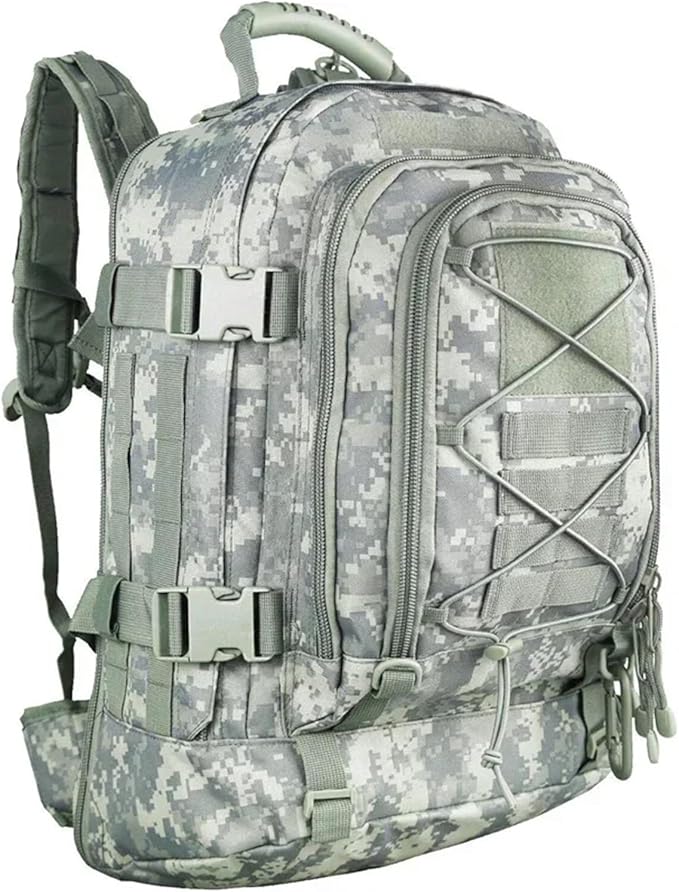 Compatible For 60L Men Tactical Backpack Climbing Bag Outdoor Waterproof Sports Travel Bags Camping Hunting Rucksack(ACU)