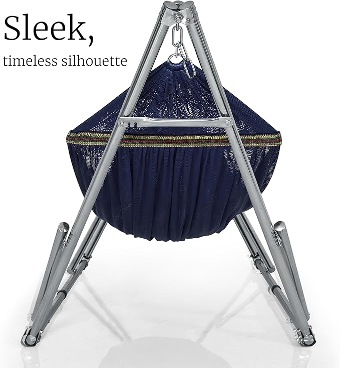 Tranquillo Adjustable Hammock Stand Collapsible Camping Hammock 650 lbs Capacity Deluxe Double Hammock Stand for 2 Persons Portable Everywhere Easy Assembly Non-Slip and Noise-Free Aegean