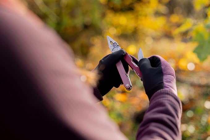 LEATHERMAN Rebar Multitool with Premium Replaceable Wire Cutters and Saw Heathered Cranberry