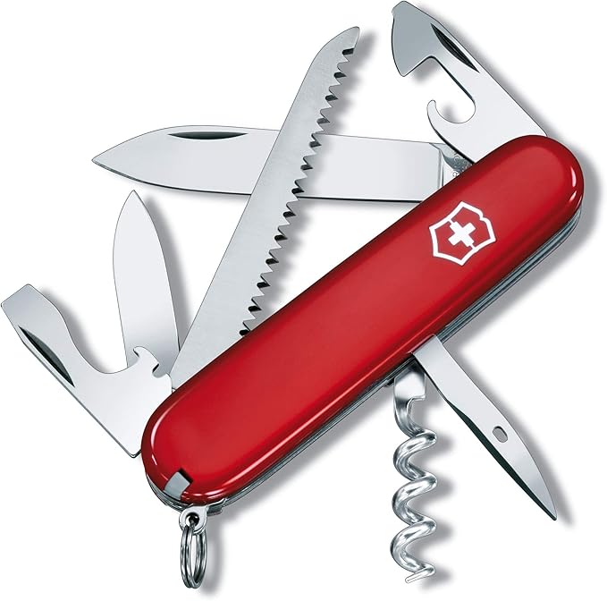 Victorinox Camper 13 Function Swiss Army Pocket Knife Red