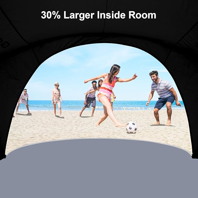 Gorich Beach Tent Sun Shelter with UPF50+ UV Protection for 1-2/3/4-5/6-7 Person Lightweight &amp Portable Beach Shade Canopy with 2 Zippered Doors Easy Setup Family Beach Umbrella