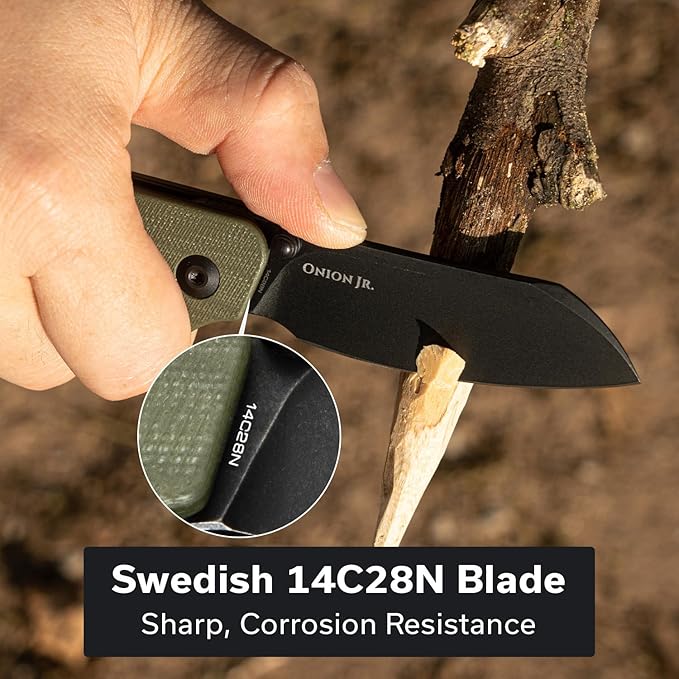 CIVIVI Crabby Pocket Knife EDC Folding Knife for Men Women with Swedish 14C28N Blade Contoured G10 Handle Designed by Ken Onion Jr. C24055-1