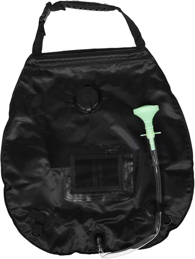 Happyyami Solar Camping Shower Bag Portable Outdoor Shower with Removable Hose for Hiking Beach and Travel Lightweight and Design