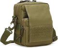 Small Canvas Messenger Bag Tactical Shoulder Bag Crossbody Casual Pack Waist Pack (Military Green)