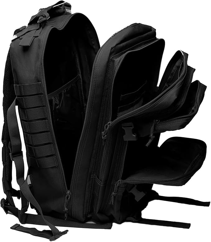 45L Military Tactical Backpack for Men &amp Women Bug Out Bag Assault pack Molle Daypack Hiking Trekking Rucksack(45L black)