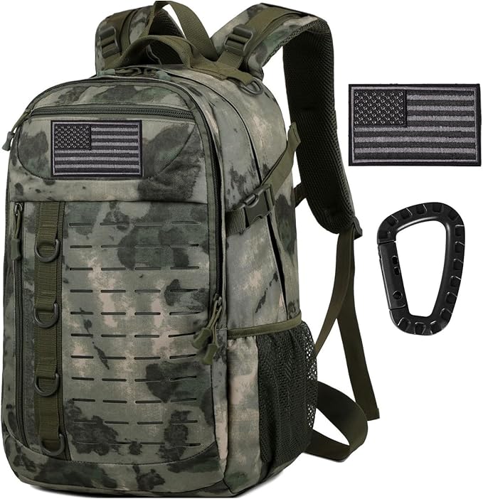 Tactical Backpack 30L Military Daypack Molle Army 3 Day Assault (Camo Green2)
