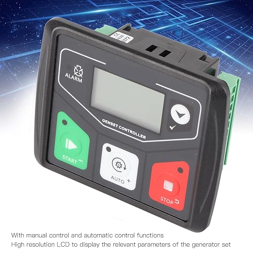 DC30D Generator Controller Automatic Start Stop Genset Control Panel LCD Display for Home Standby Generators Weatherproof