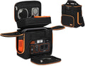 Portable Carrying Case Compatible with Jackery Explorer 300/300 plus/240/240 v2/290/160 Flip-top Design Double-Layer Soft Power Station Storage Bag for Accessories/Charging Cable/Solar Generator