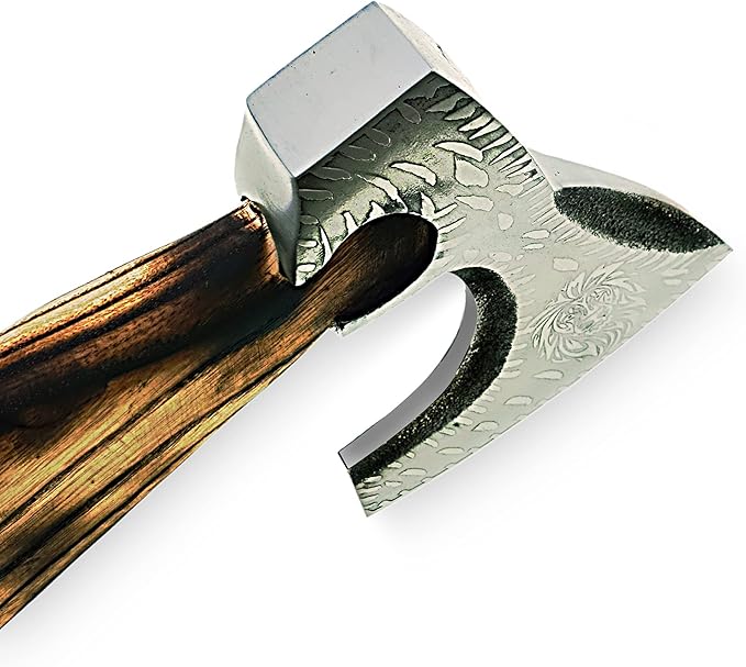 Custom Handmade Carbon Steel Viking Tomahawk Hatchet Bearded Leather Wrapped Handle Axe