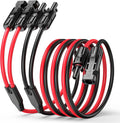 Bateria Power Y-Branch Solar Connectors Extension Cable 10.8FT 12AWG Solar Cable Parallel Adaptor Solar Panel Wire in Pair with Female and Male Connectors for Solar Panel (1*M/FF+1*F/MM)
