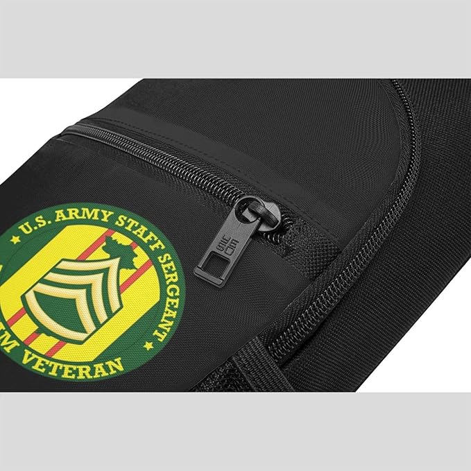 US Army Staff Sergeant Vietnam Veteran Chest Pack Leisure Shoulder Crossbody Chest Bag