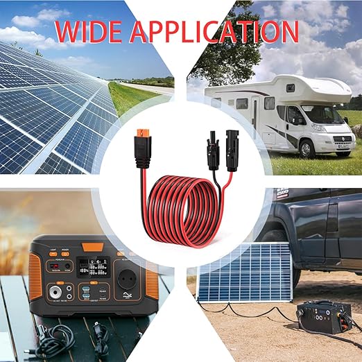 ELFCULB 12AWG Solar to XT60i Charging Cable Solar Panel Extention Cable for Portable Power Station River 600 Solar Generator Battery Pack(25FT)