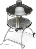 Four Seasons Courtyard Outdoor Fire Pit with Sliding Door and Top Lid 28