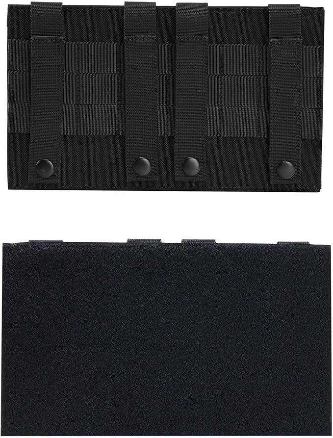 Tactical Multi-Mount Hook &amp Loop Fastening Panel - Portable Fixing Plate for Backpack Badges Stamps Patches (10 X 6 Inches)