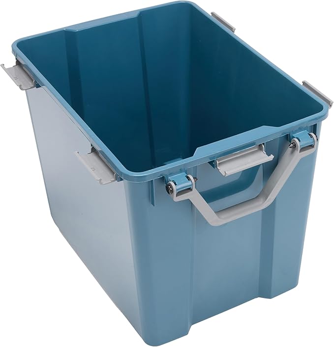 IRIS USA WeatherPro 103 Qt Eco-Friendly Storage Bins with Lids 2 Pack BPA-Free Plastic Gasket Box with Tight Latch and Seal Stackable Nestable Tote Tub - Navy