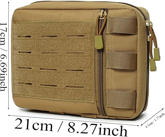 Tactical Molle Admin Pouch Multi-Purpose Laser-Cut Utility Pouch Modular Organizer Tool Pouch Bag(CP)