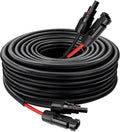 Solar Panel Extension Cable - 10AWG 15FT Solar Wire with Waterproof Female &amp Male Connector Flame Retardant Protective Sleeving PV Wire for RV Photovoltaic Systems Home Boat Car
