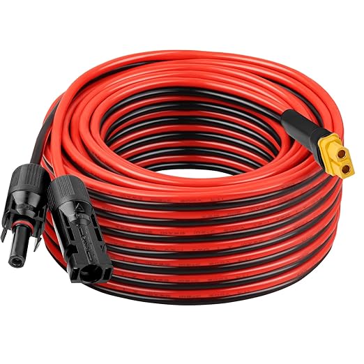 10AWG 40FT XT60 Solar Extension Cable 2 3 6 10 15 20 25 35 40 50 75 100FT XT60 Solar Extension Connector Adapter Thicker Cable Female to Male for Portable Power Station Solar Panel RC LiFePO4 Battery
