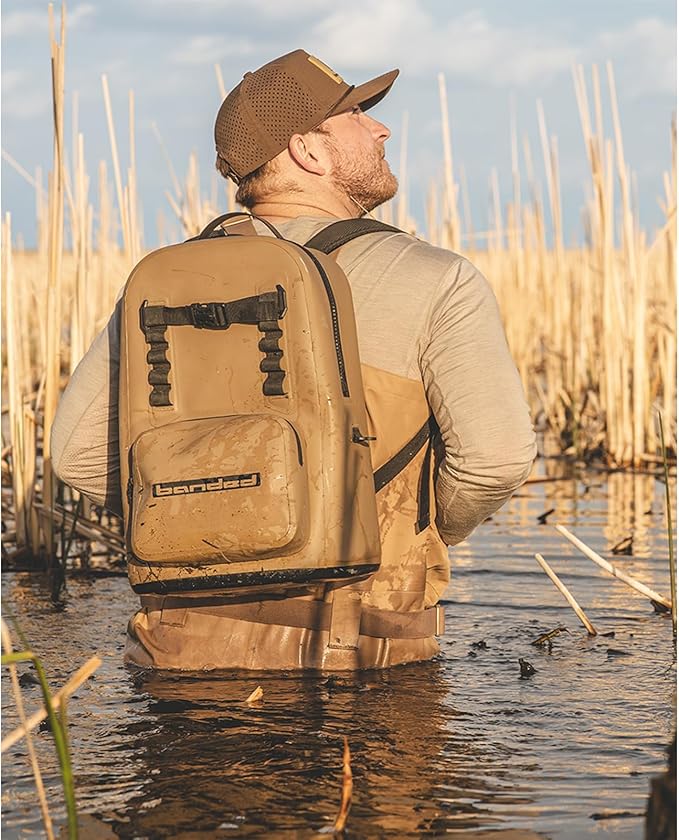 Banded Backwater Welded Waterproof Puncture-Resistant Large Capacity Waterfowl Hunting Fishing Gear Backpack Marsh Brown