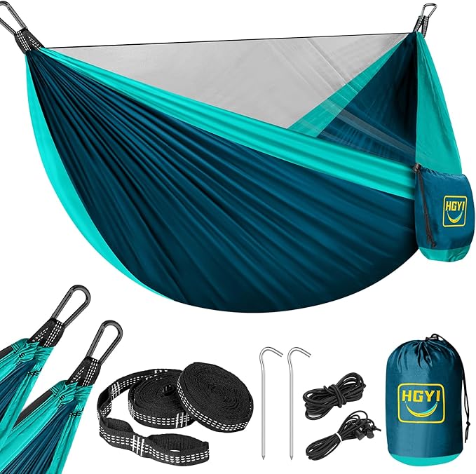 Camping Hammock Mosquito NetDouble &amp Single Portable Hammocks Hammocks with 2 Tree StrapsHammock Tent for Travel CampingCamping Accessories for Indoor Outdoor Hiking Backpacking Backyard Beach